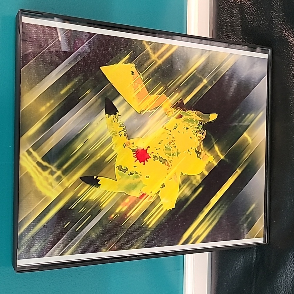 Pokemon Abstract Pikachu inspired Framed Canvas Art